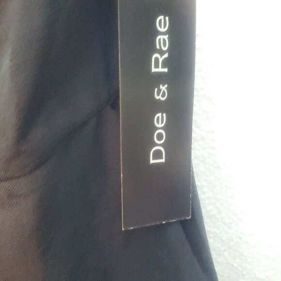 NWT -Medium Doe & Rae Linen Blend Black with Unfinished Edge Jumpsuit - Picture 3 of 11